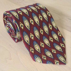 ROBERT TALBOTT  Silk Tie, Indigenous Feather Pattern